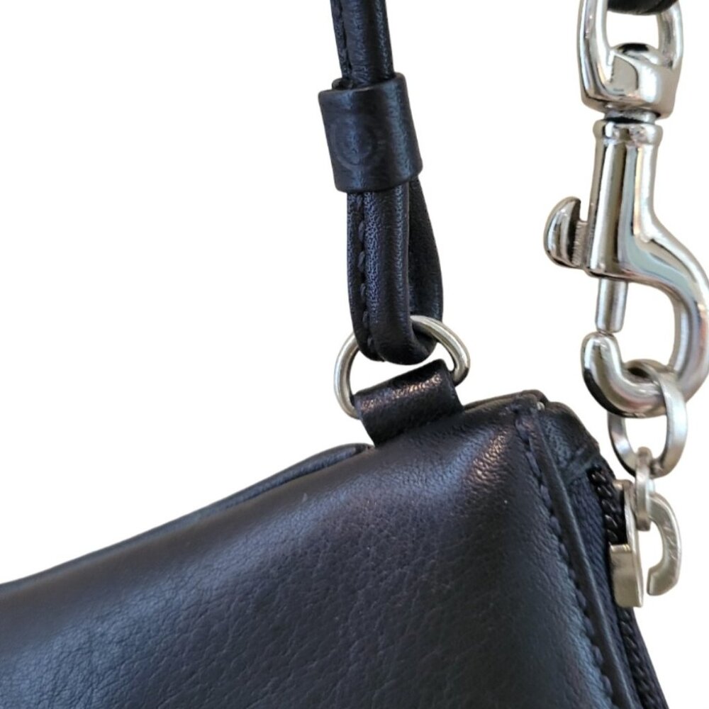 Coach Black Leather Wristlet Coin Purse – Unused, Classic & Compact! - Picture 7 of 11